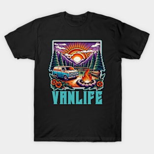 Vanlife sunset blue T-Shirt